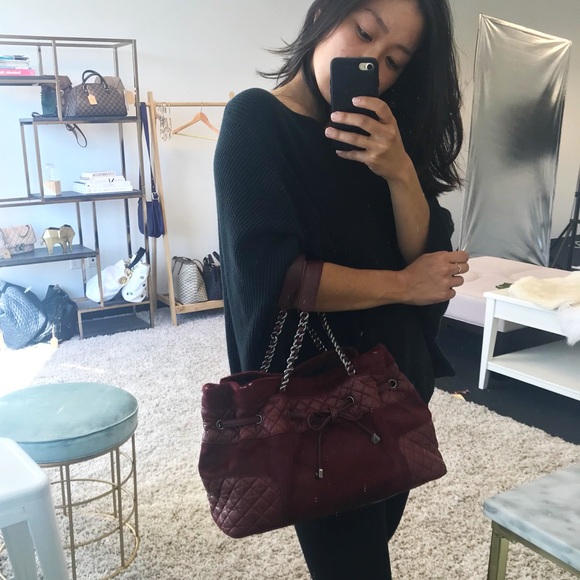 CHANEL Burgundy Ponyhair Grand Shopping Tote - Picture 2 of 8